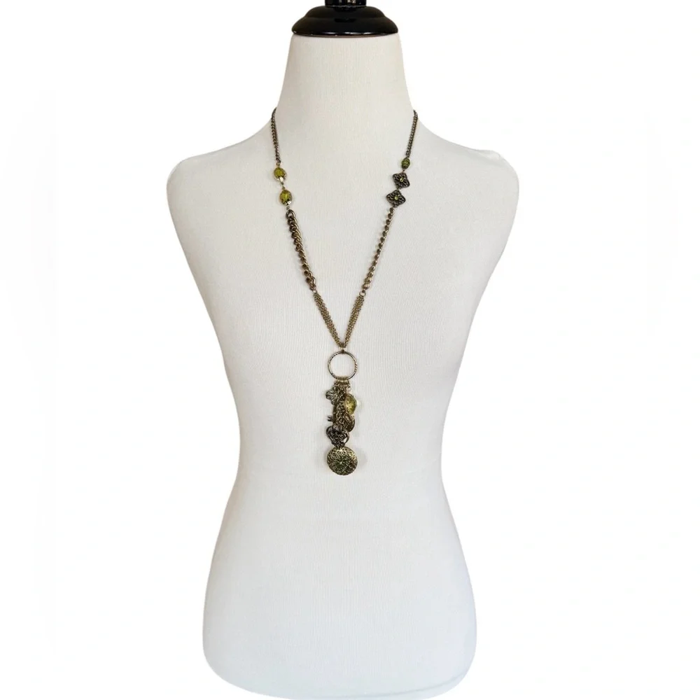 ROBERT ROSE Green Locket Necklace - Picture 1 of 6